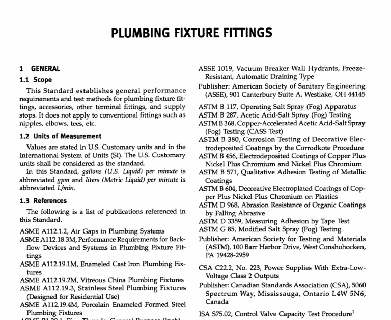 ASME A112.18.1 pdf download