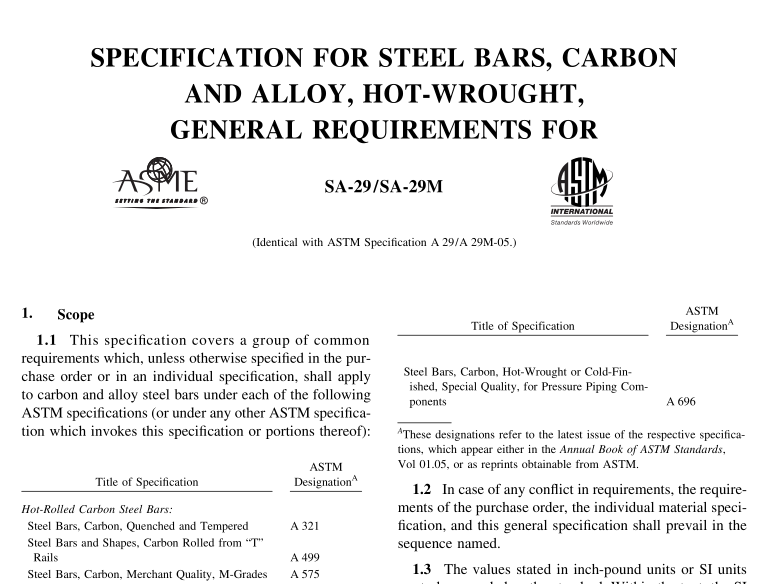 ASME II SA29 pdf download