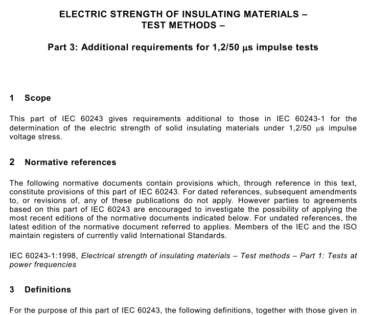 IEC 60243-3 pdf download
