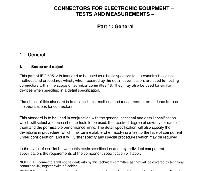 IEC 60512-1 pdf download