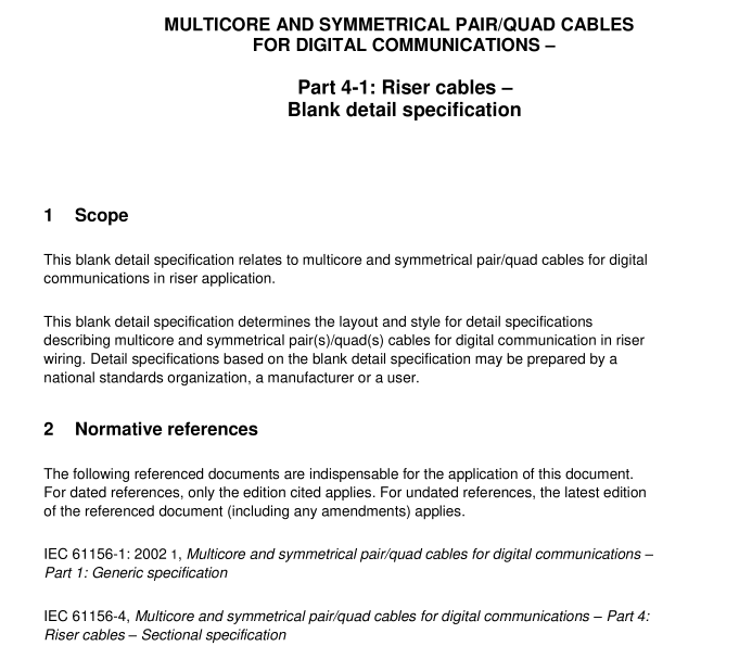 IEC 61156-4-1 pdf download